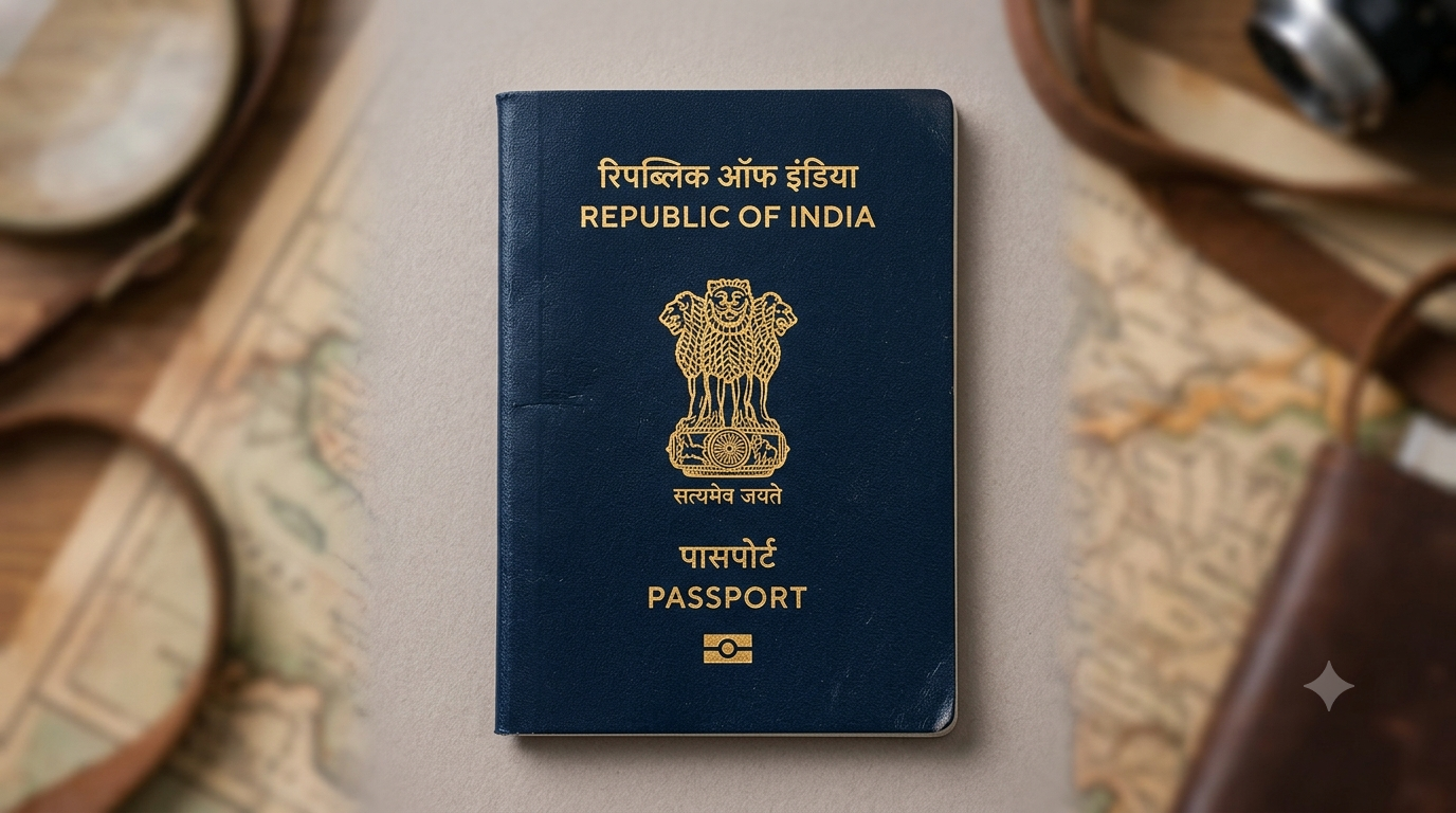 Indian passport with text showing fee hike details from July 1 for normal and tatkal categories