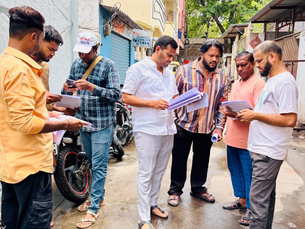 AMC Director Panyala Jaipal Reddy conducting an SIR enumeration and voter awareness drive in LB Nagar
