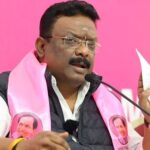 BRS MLC Dr. Dasoju Sravan addressing a press conference against CM Revanth Reddy