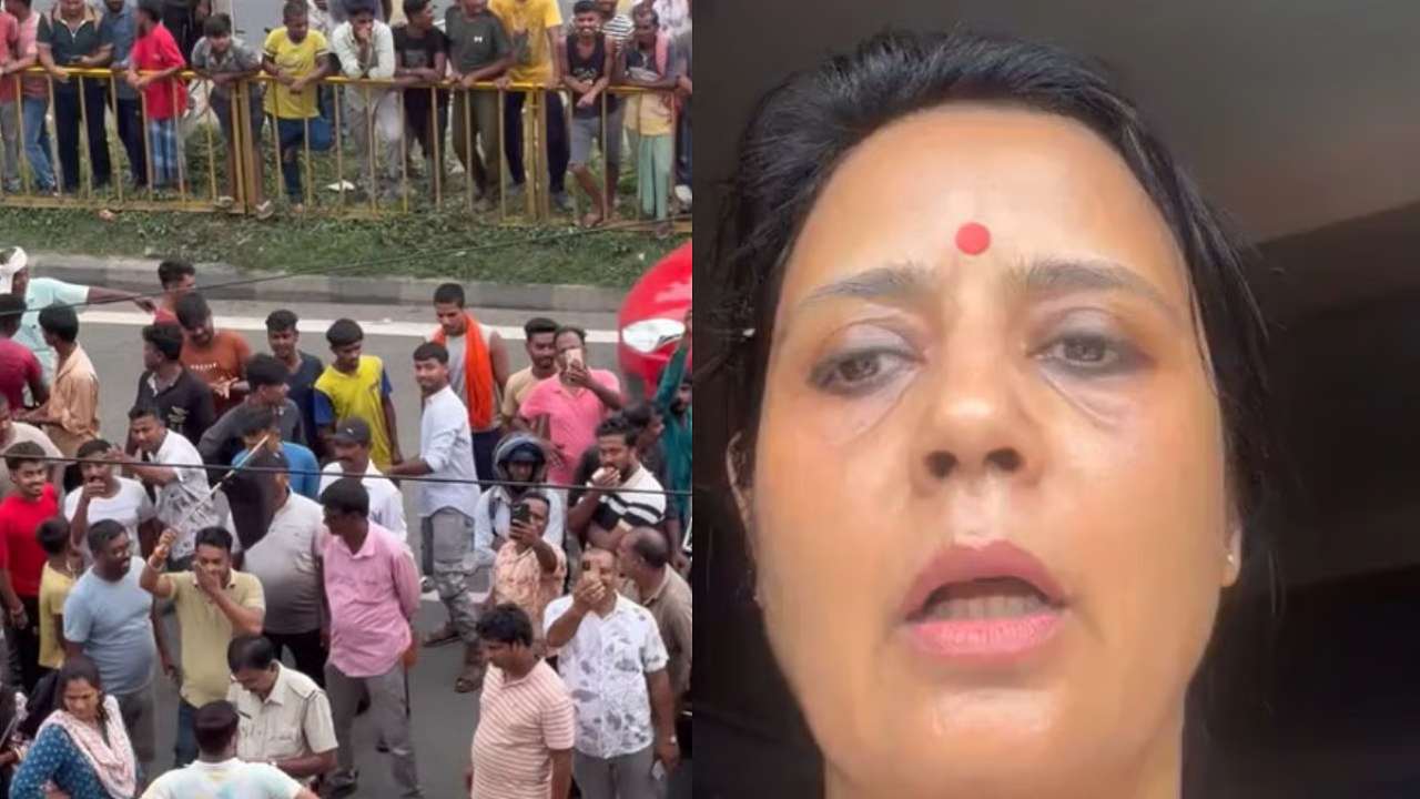west-bengal-bjp-tmc-clash-mahua-moitra-attacked
