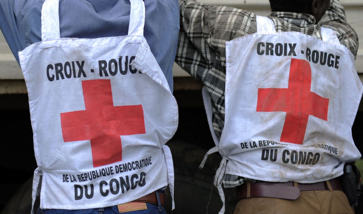 Red Cross volunteers working in Congo during Ebola outbreak